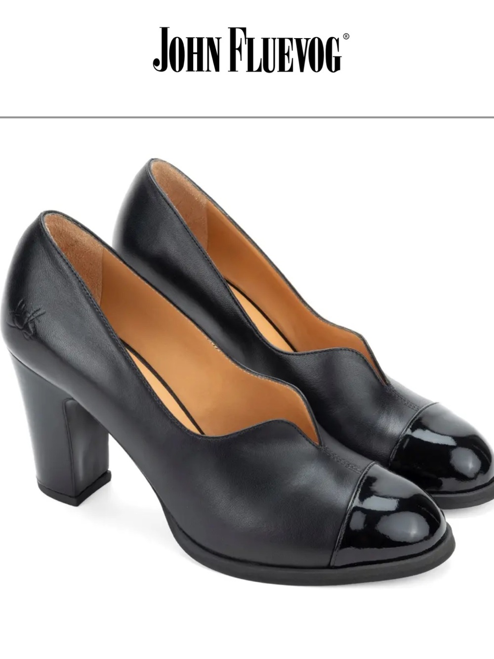 John Fluevog Attic Iris Patent Toe Pump